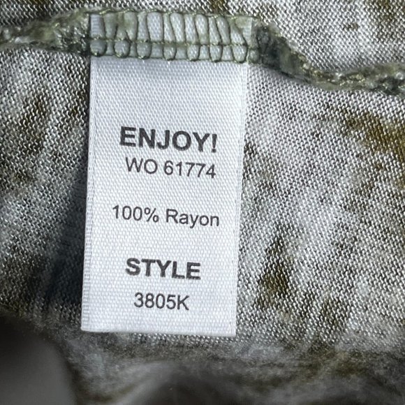 Michael Stars Dress Size OS Green Maxi Ikat Print Racerback Jersey Boho Beach - Picture 7 of 7